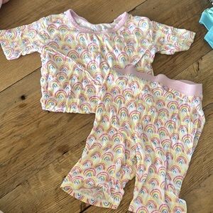 Rainbow Print Kids Pajamas